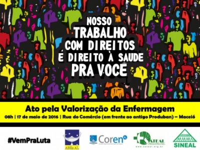 Ato público pela valorização da Enfermagem acontece em Maceió; participe!